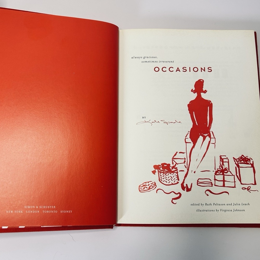 Kate Spade Occasions Hardcover Book 2004 Fashion Entertaining Style
